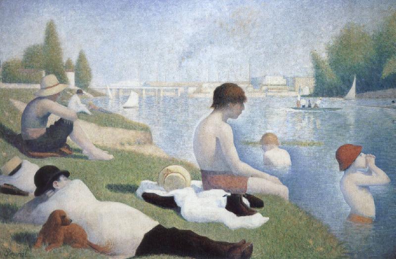 Georges Seurat batbers at asnieres China oil painting art